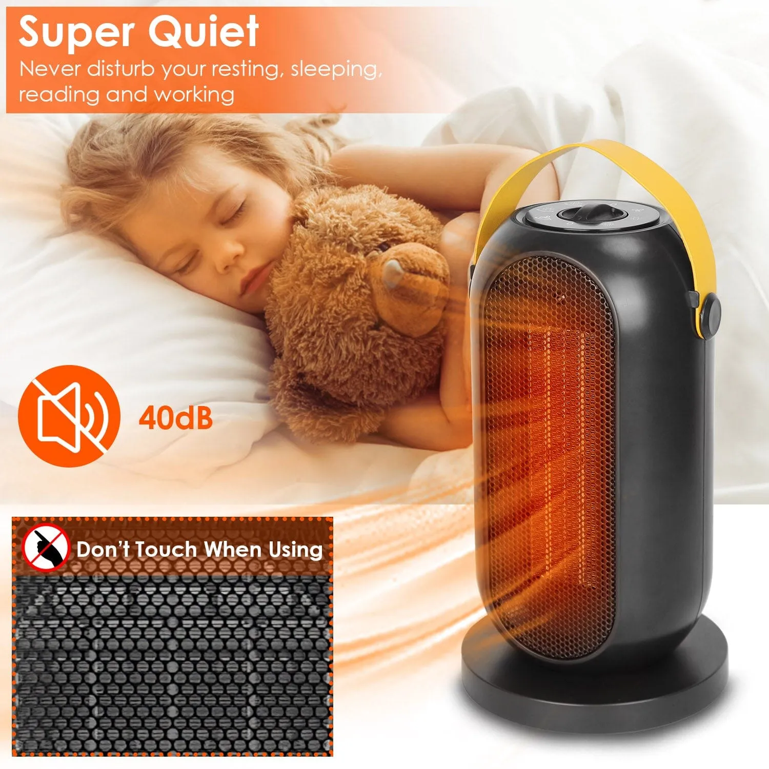 1200W Portable Electric Fan Heater