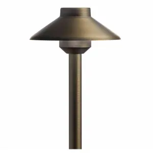 2W 160 Lumens LED Short Stepped Dome Path Light 2700K Centennial Brass