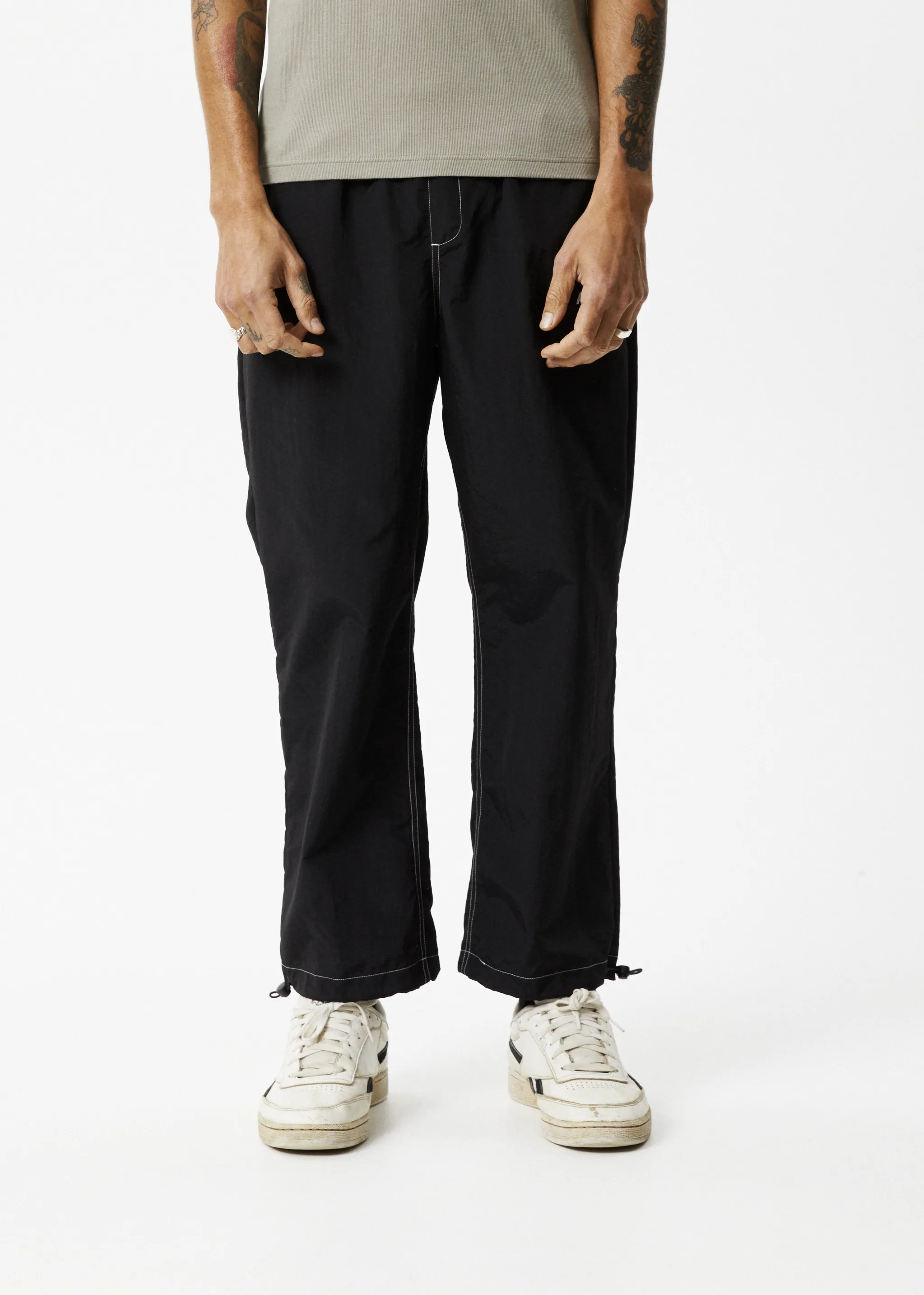 AFENDS Mens Liquid Space - Spray Pants - Black