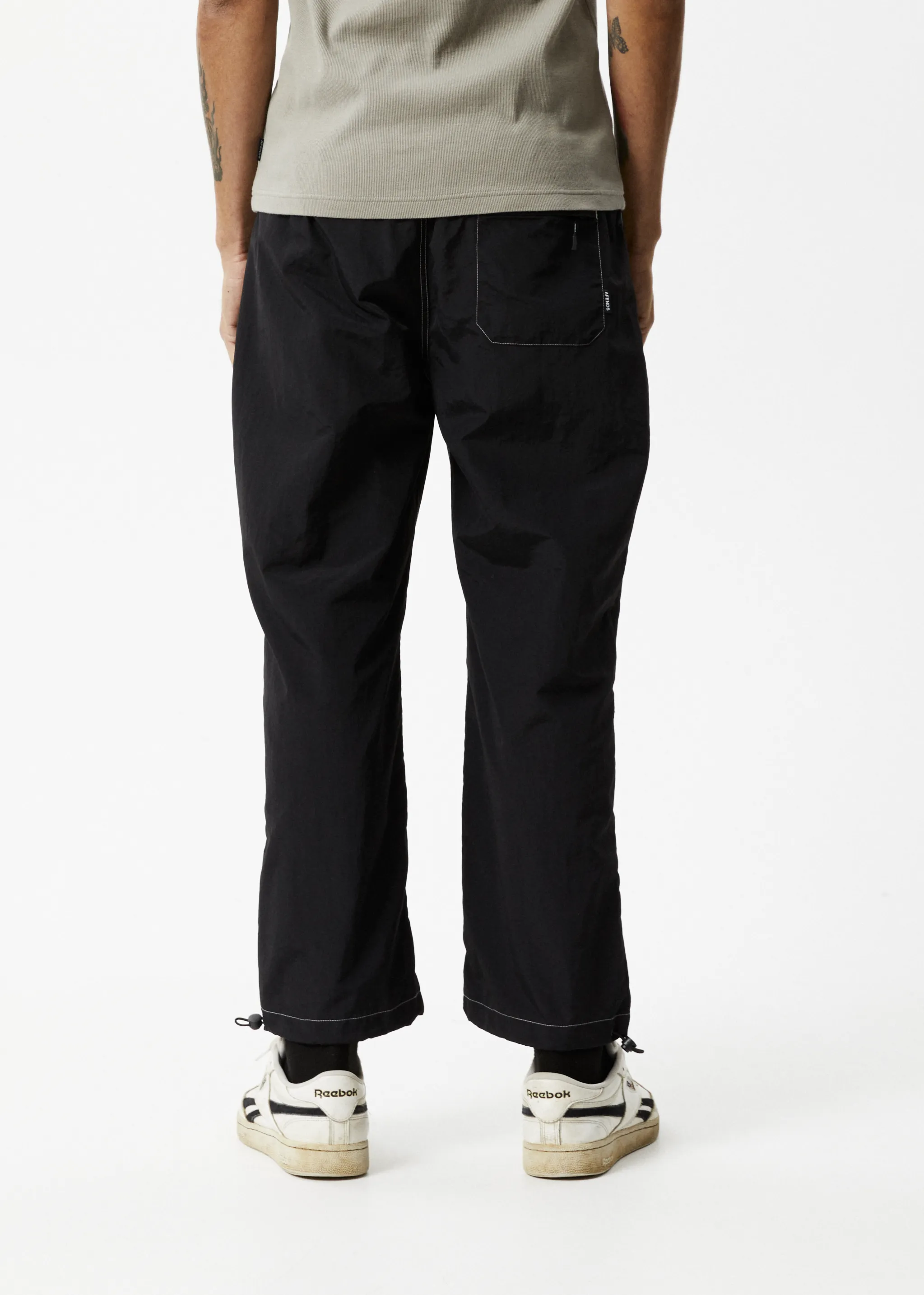 AFENDS Mens Liquid Space - Spray Pants - Black