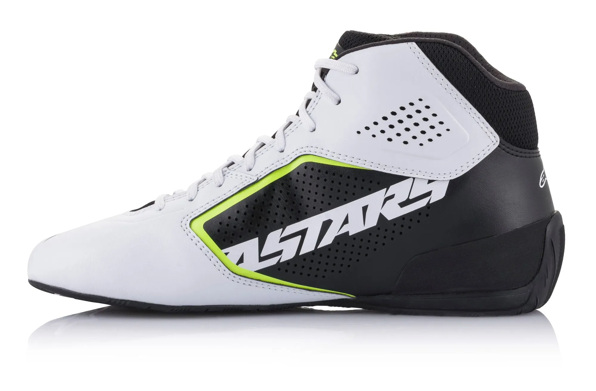 ALPINESTARS 2711521_215_12 Karting shoes TECH-1 K START V2, white/black/yellow fluo, Size 45,5