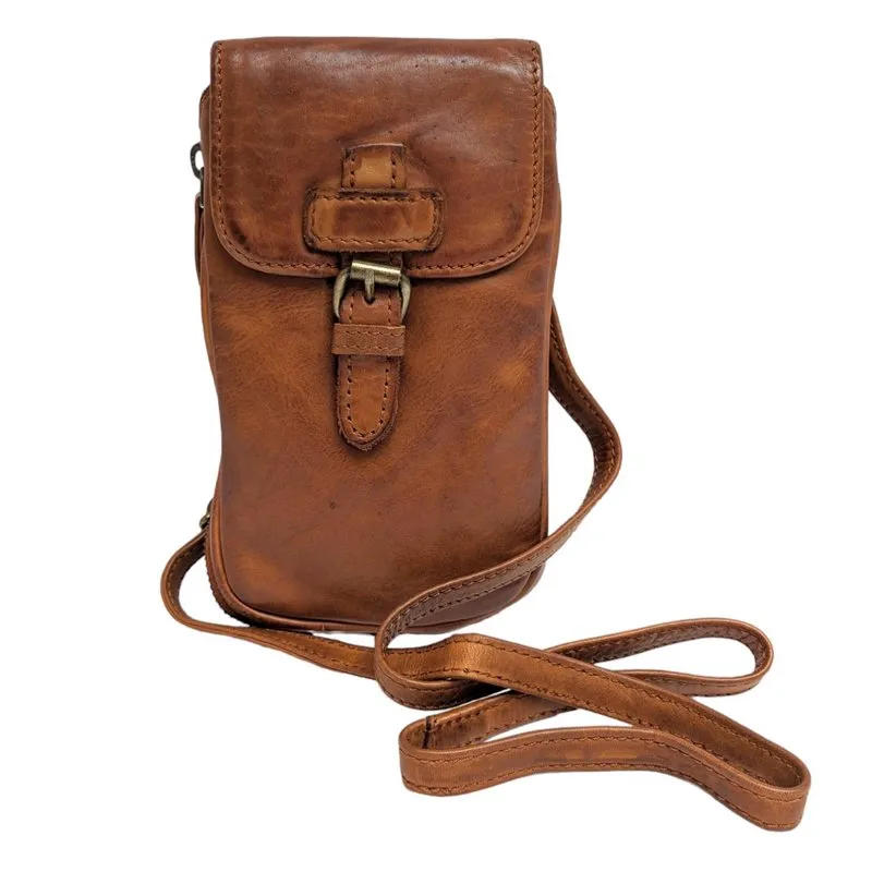 Ashwood Leather Crossbody Bag Small Tan