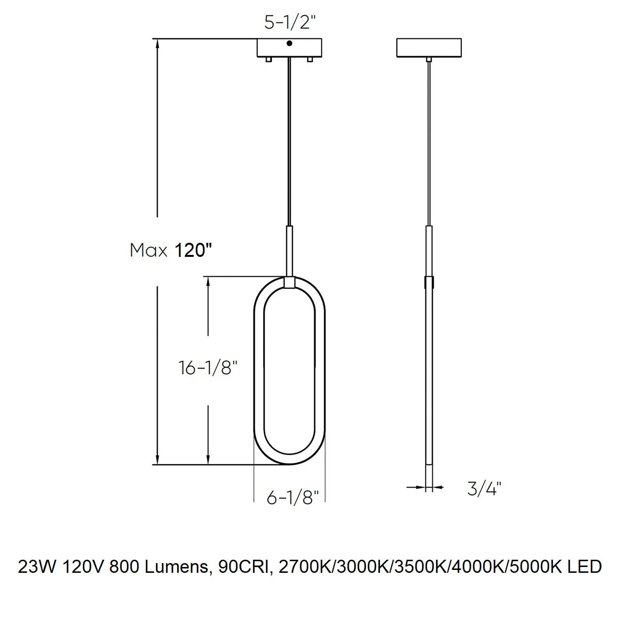 Atom Vertical LED Pendant Light