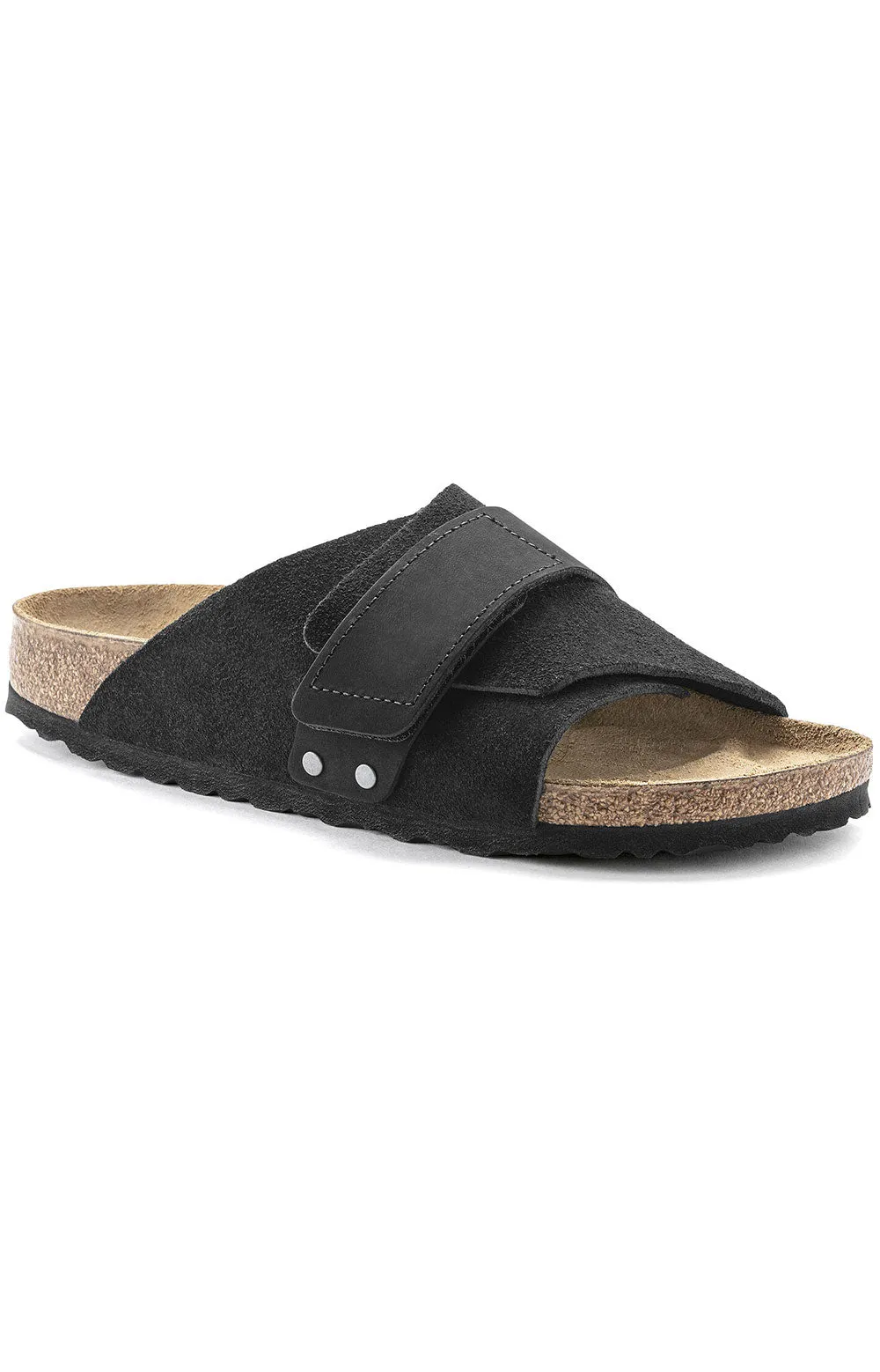 Birkenstock Kyoto Soft Suede Sandals - Black