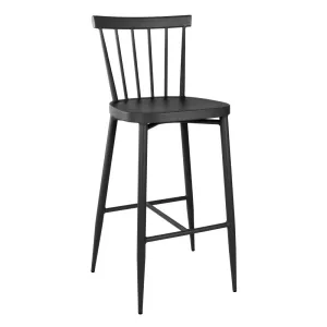 Bolero Windsor Aluminium Black High Stools (Pack of 2) - DX688