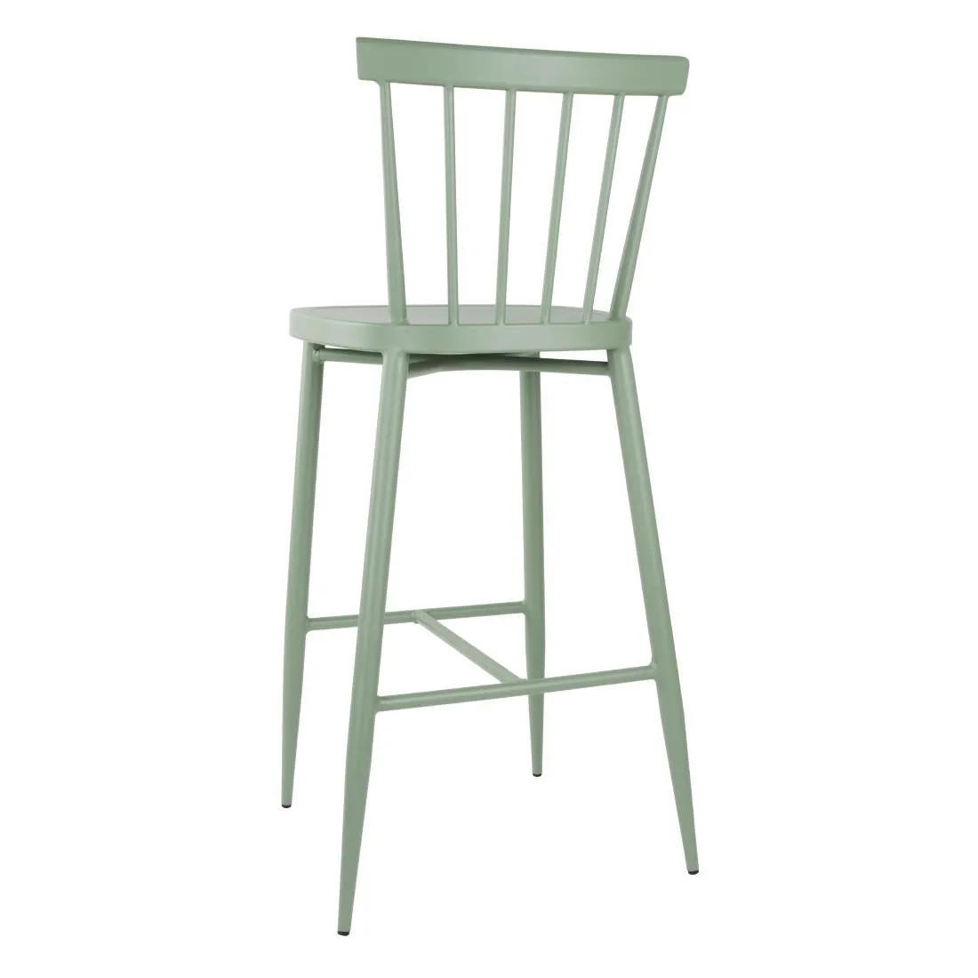 Bolero Windsor Aluminium Green High Stools (Pack of 2) - DX689