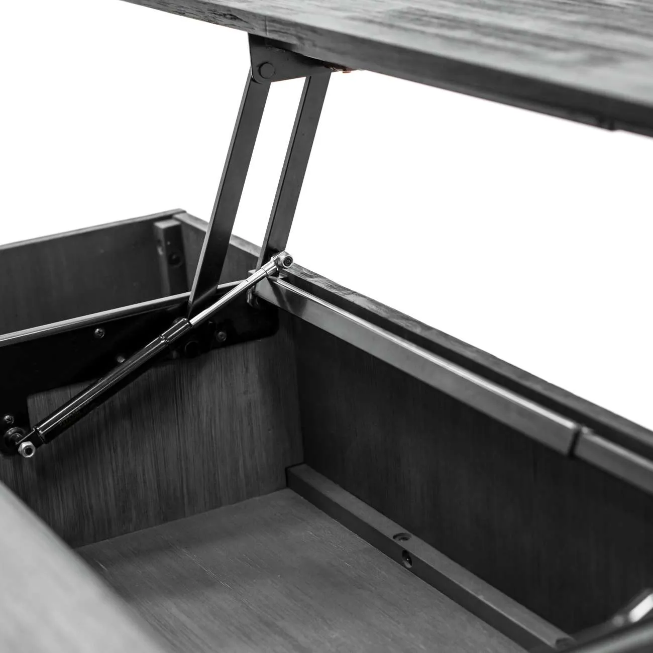 Bronx Black Acacia Coffee Table with Motion Top Mechanism