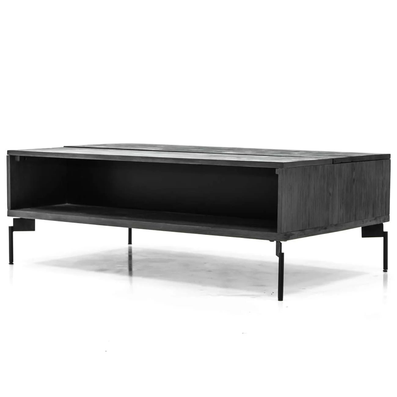 Bronx Black Acacia Coffee Table with Motion Top Mechanism