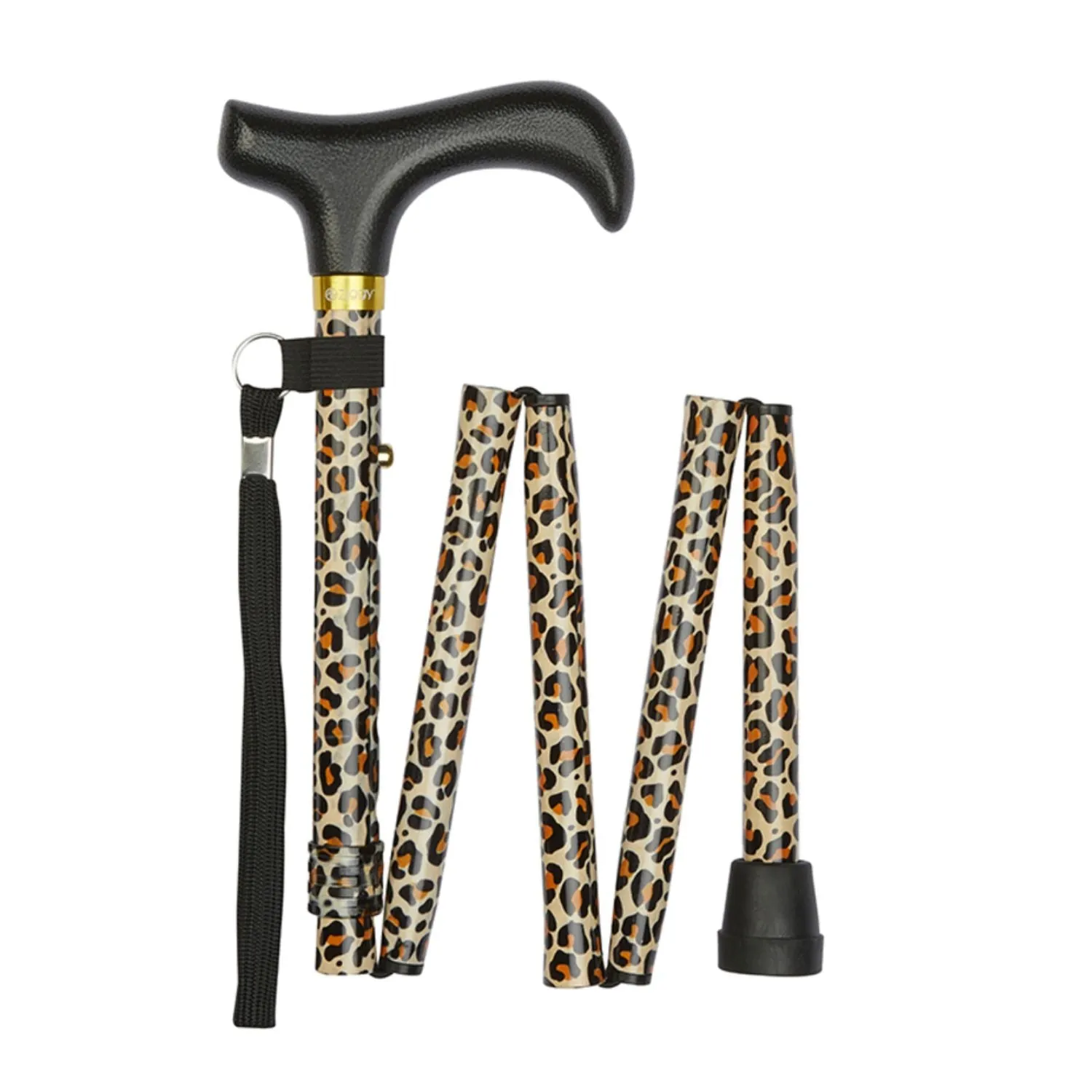 Charles Buyers Leopard Print Folding Stick