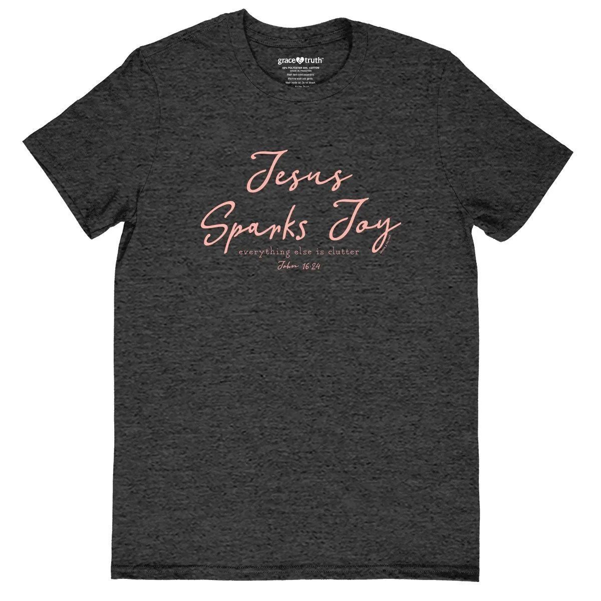 Cherished Girl Grace & Truth Jesus Sparks Joy Girlie Christian Bright T Shirt