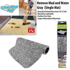 Clean Step Mat Doormat - Gray (18" x 28")