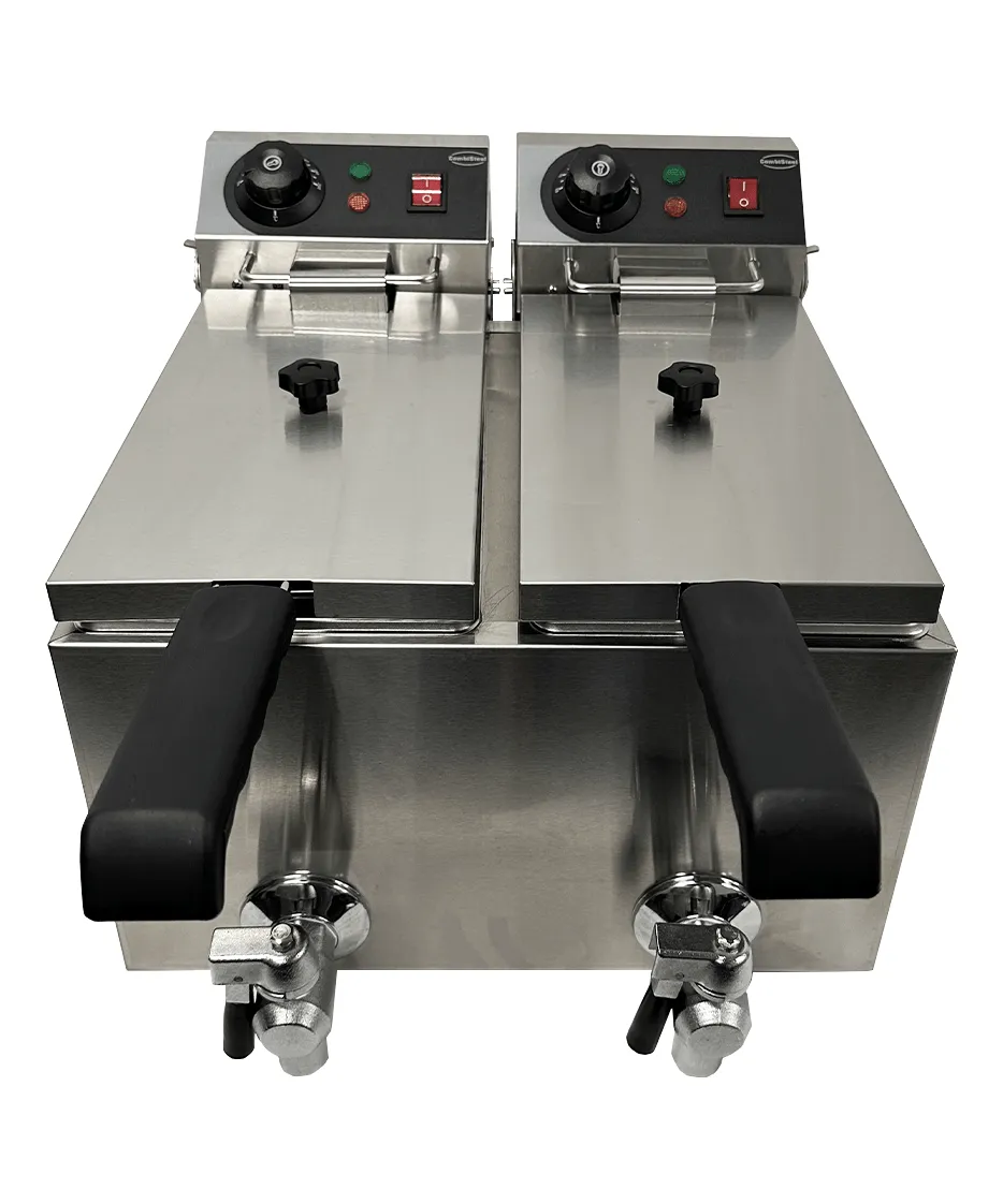 Combisteel Electric Counter Top Fryer 2 x 4 Litre 2 x 3Kw - 7455.1002