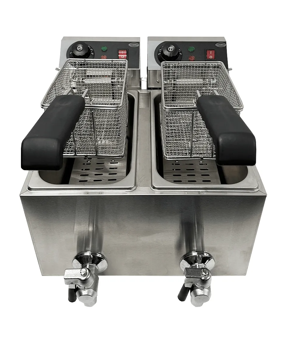 Combisteel Electric Counter Top Fryer 2 x 4 Litre 2 x 3Kw - 7455.1002