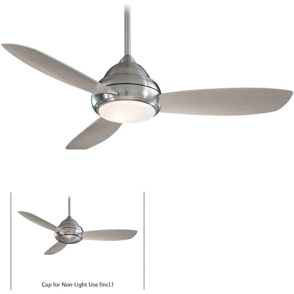 Concept I 52" Nickel LED Indoor Ceiling Fan with Remote Control