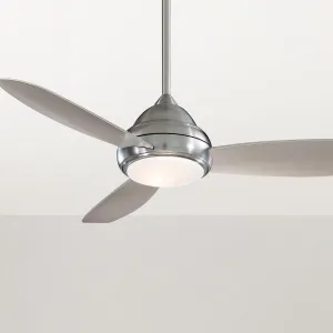 Concept I 52" Nickel LED Indoor Ceiling Fan with Remote Control