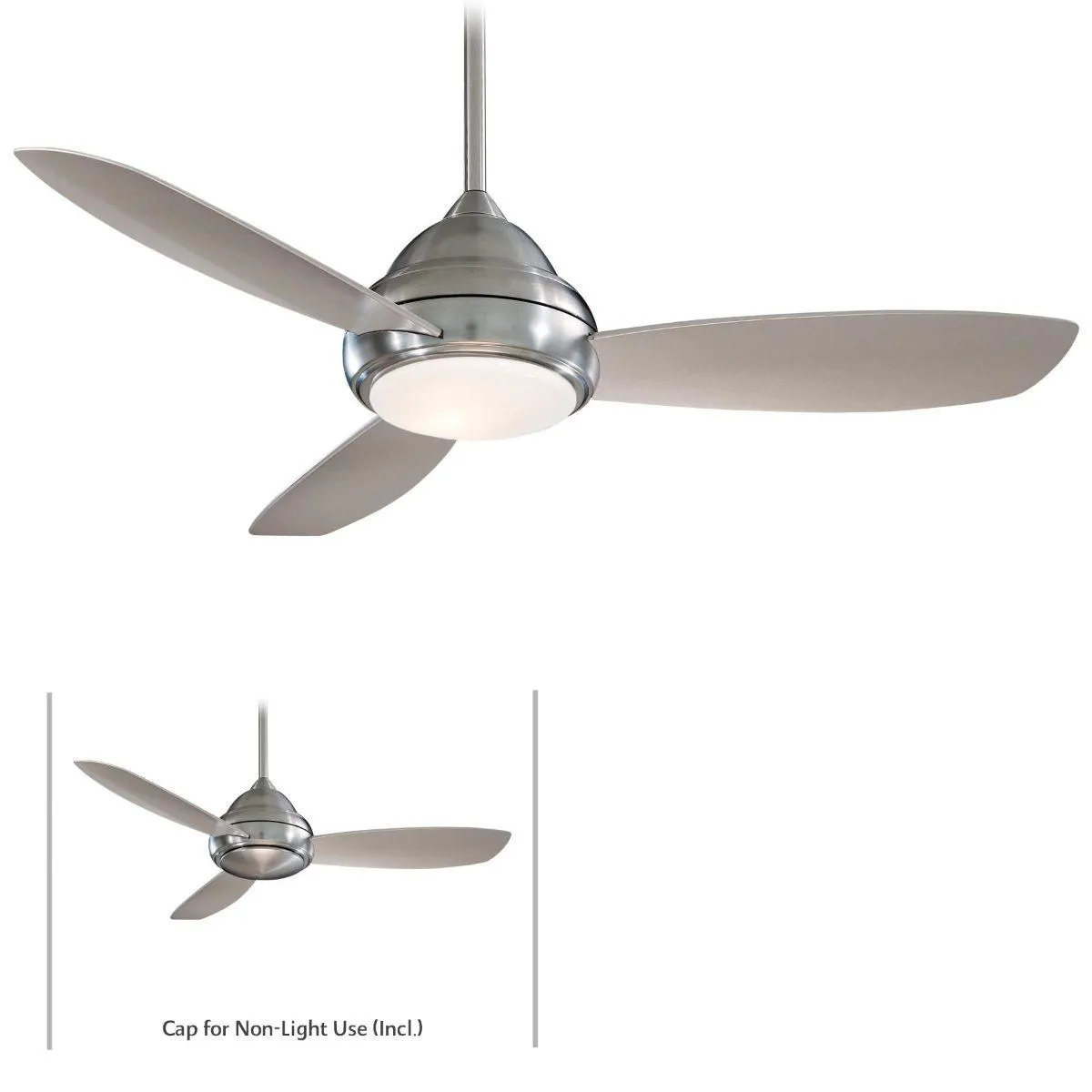 Concept I 52" Nickel LED Indoor Ceiling Fan with Remote Control