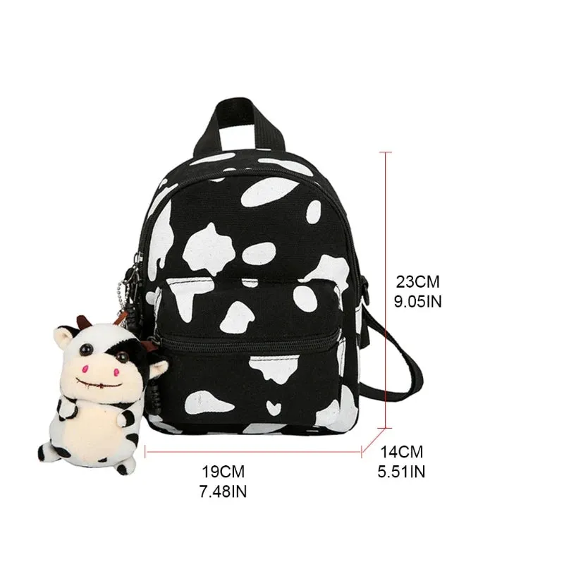 Cow Print Mini Backpacks