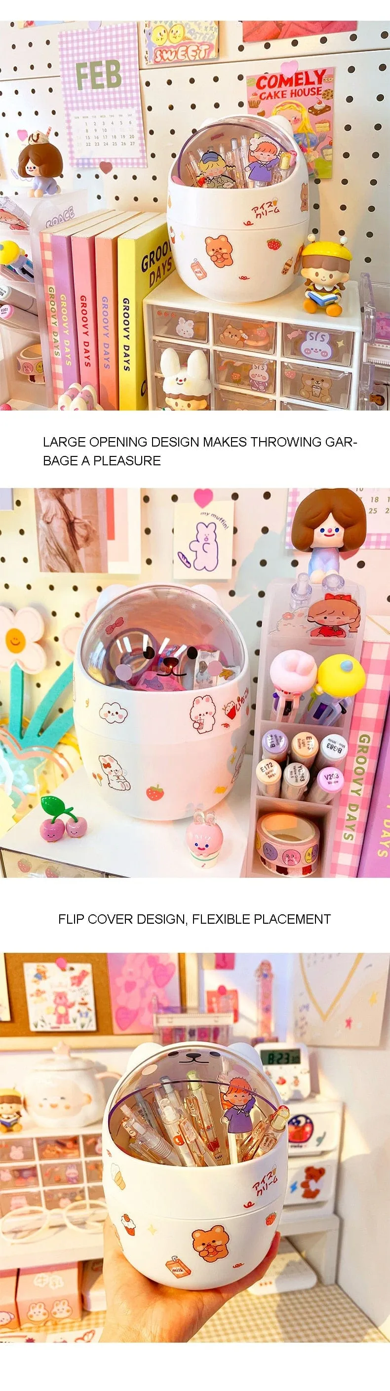 Cute Aesthetic Desktop Bin