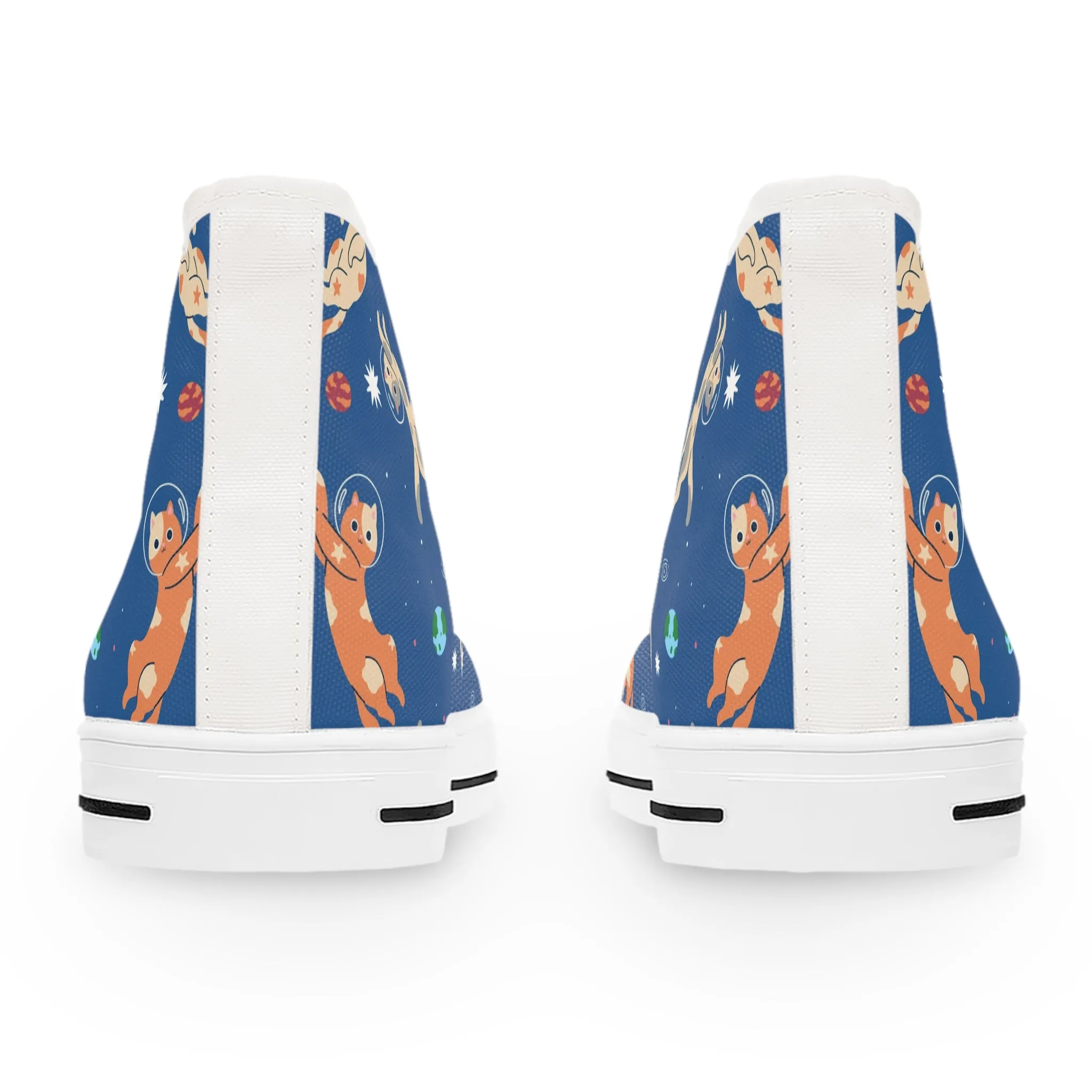 Cute Cats in Space Women's High Top Sneakers