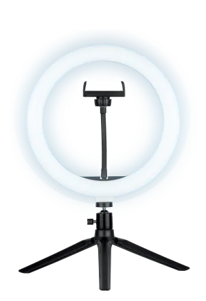 Delia's 12in Ultra-Light LED Ring Light and Phone Holder