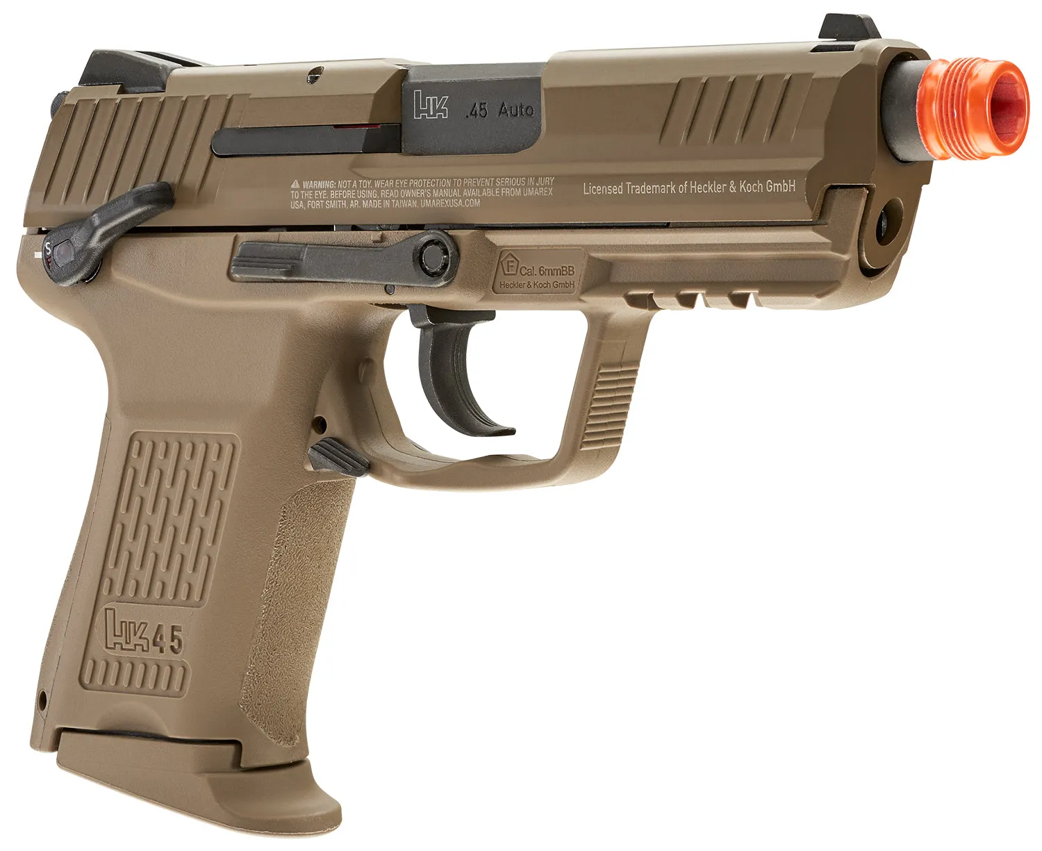 Elite Force HK 45CT Compact Airsoft Pistol Gas Blowback GBB - FDE