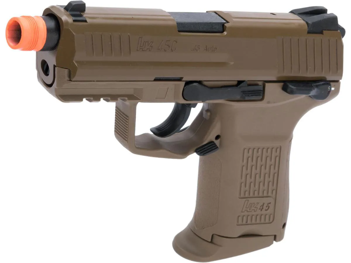 Elite Force HK 45CT Compact Airsoft Pistol Gas Blowback GBB - FDE