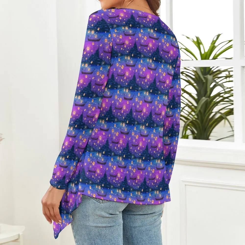 Floating Lanterns Women's Short Cardigan