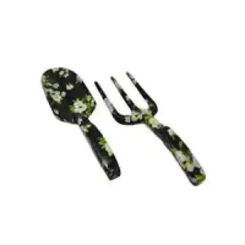 Garden Tool Set Flowers Black