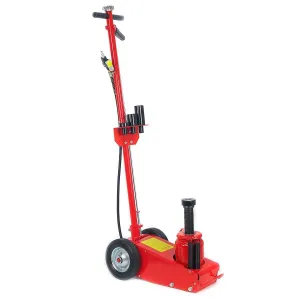 Heavy duty 35 Ton Air Hydraulic Floor Jack Wheels Lift Truck Bus Shop