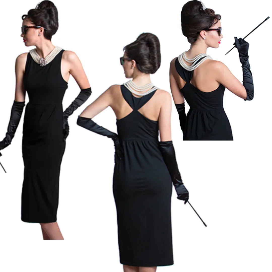 Holly Iconic Black Dress Costume Set In Cotton Inspired By BAT