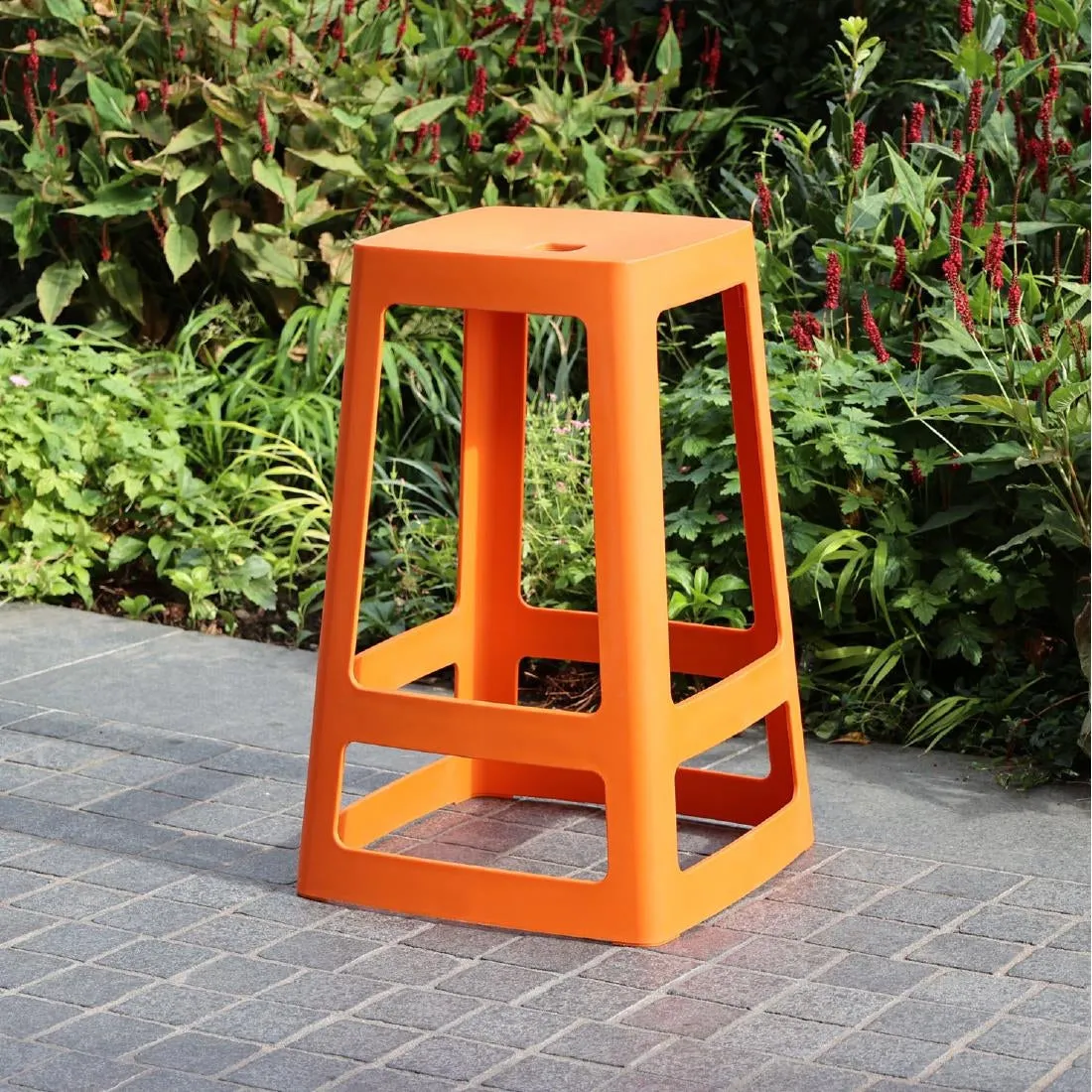 HX780 Origin Base Mid Stool Signal Orange 430x430x560mm (Pack of 2)