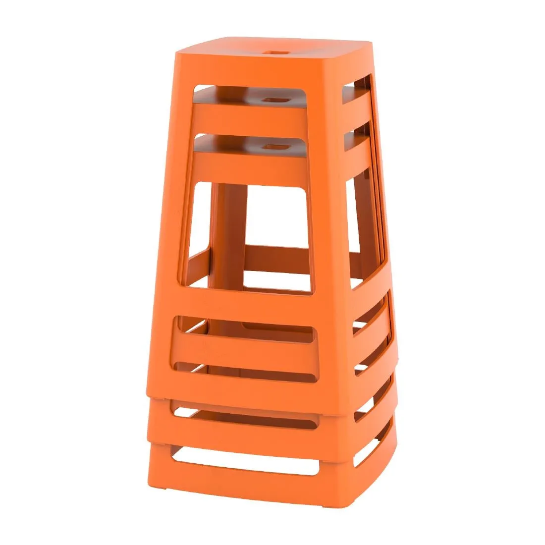 HX780 Origin Base Mid Stool Signal Orange 430x430x560mm (Pack of 2)