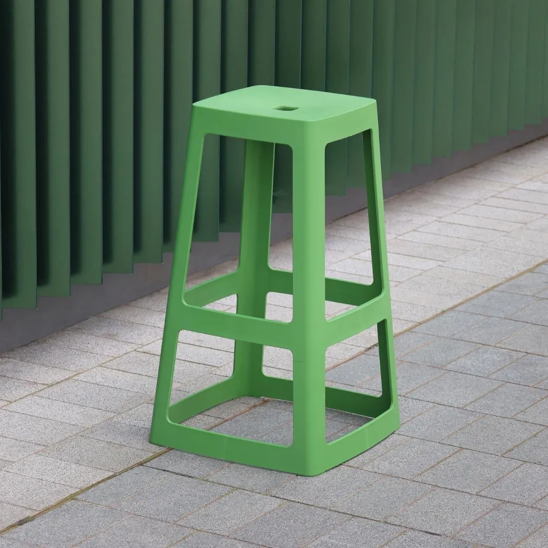 HX787 Origin Base High Stool May Green 450x450x750mm (Pack of 2)