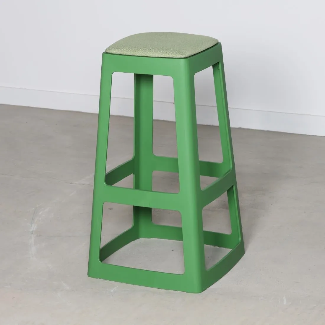 HX787 Origin Base High Stool May Green 450x450x750mm (Pack of 2)