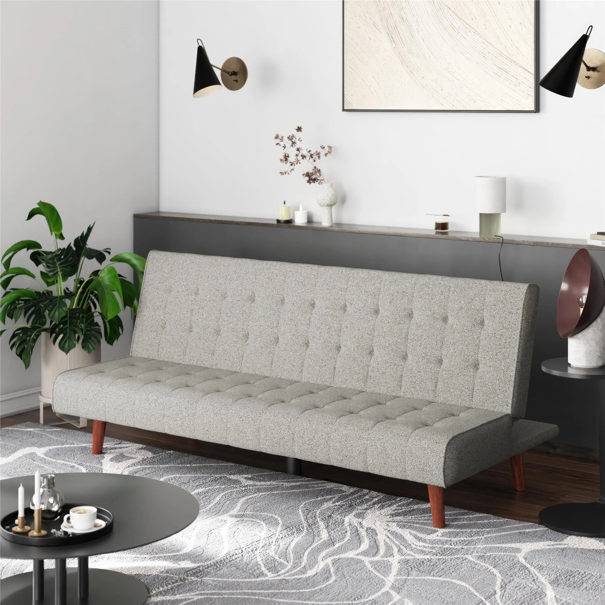 Keiran Armless Upholstered Futon