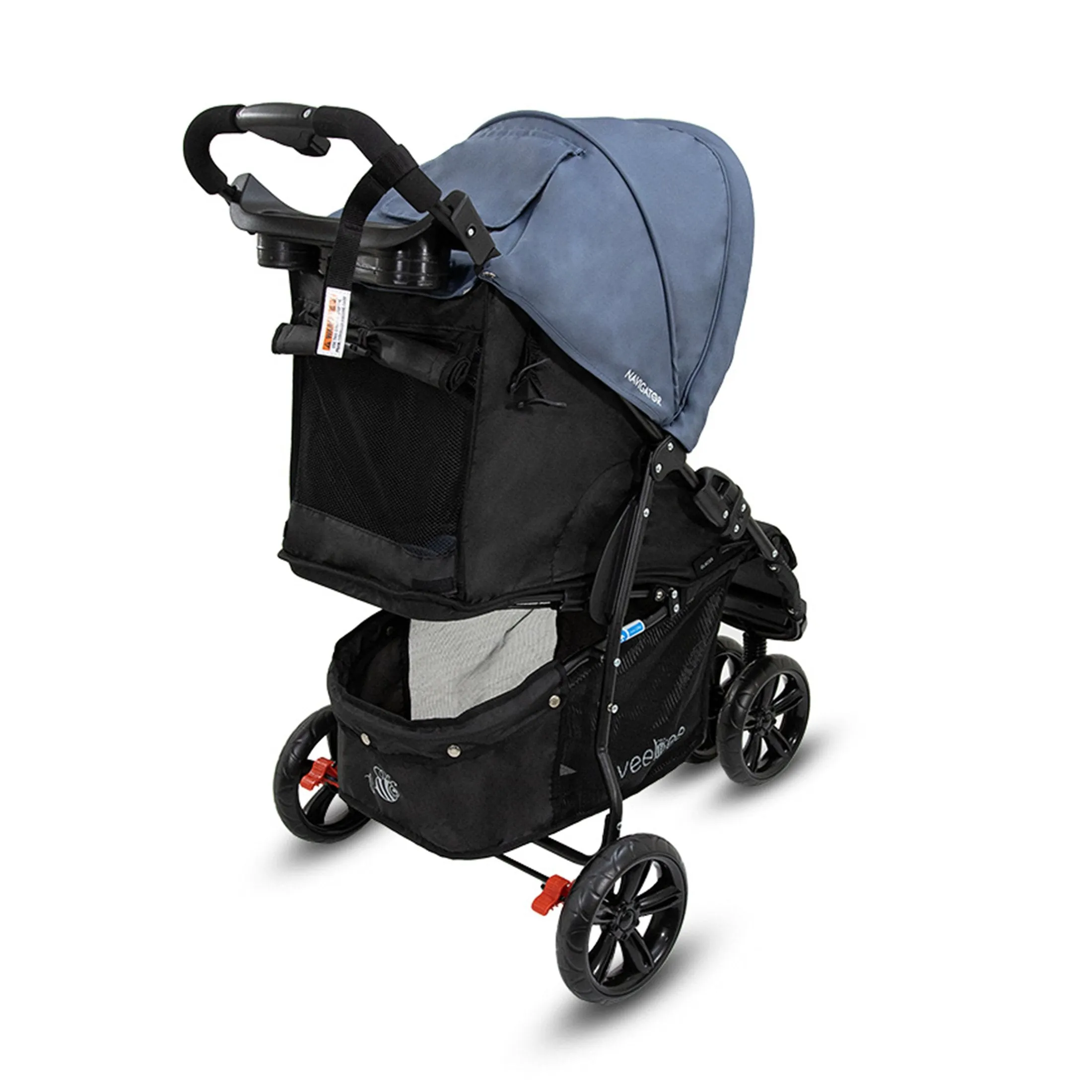 Lightweight 3-Wheel Stroller with UPF Canopy for Newborns and Toddlers - Veebee Navigator