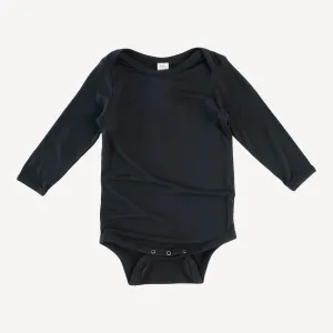 long sleeve lap neck bodysuit | black | lenzing modal