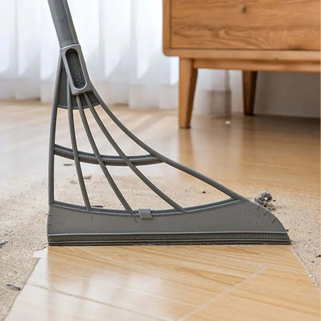 Magic Sweep Broom 2-in-1  Rotating Silicone Removable Broom