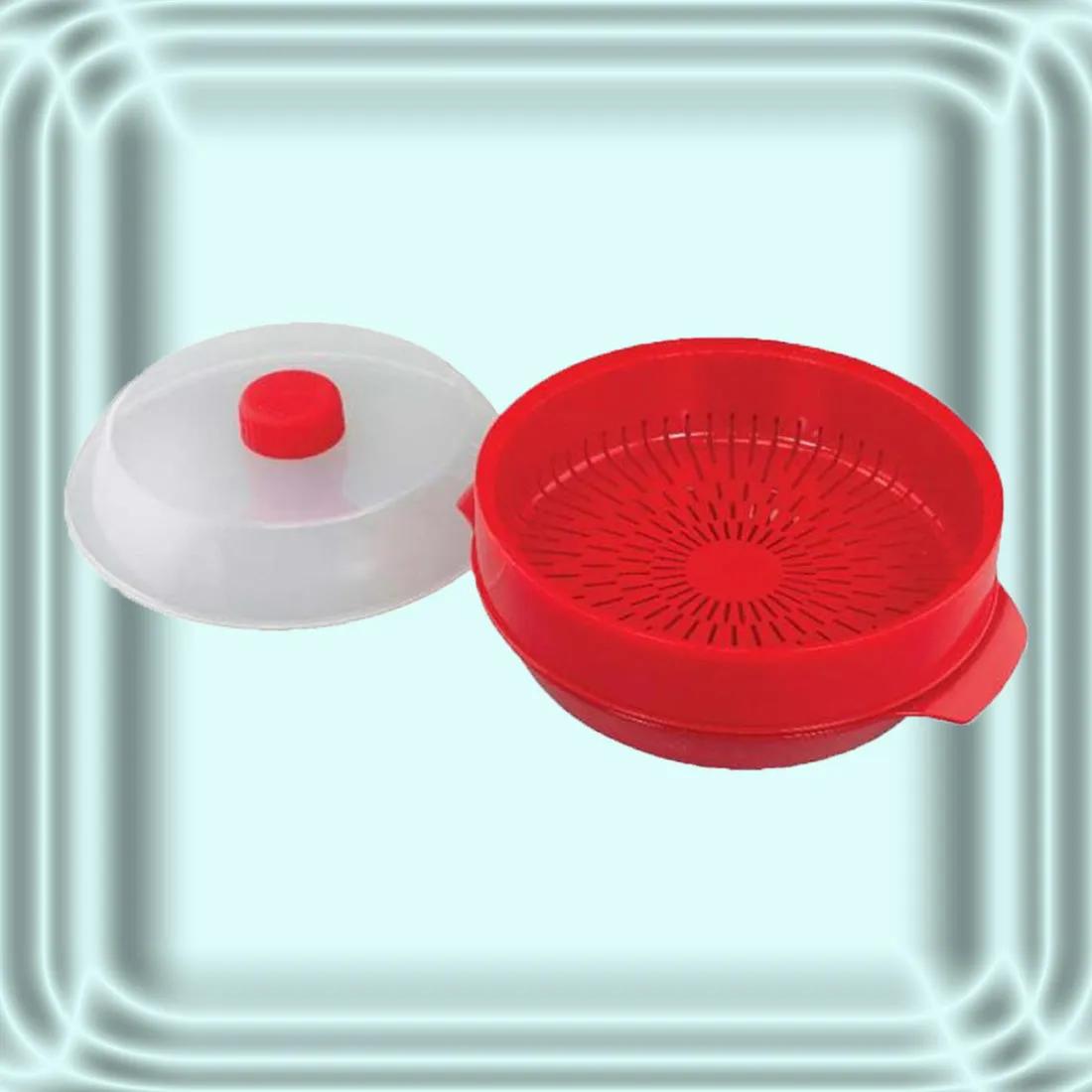 Microwave Steamer & Storage Container - 3-Piece Round Set