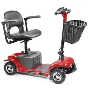 Mobility Scooter Foldable Automated Electric Power Scooter 4 Wheel, Red