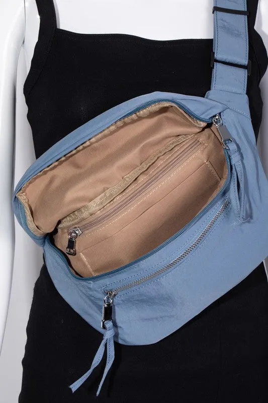 Multi Pocket Nylon Crossbody Bag