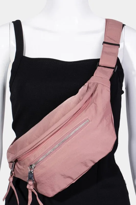 Multi Pocket Nylon Crossbody Bag