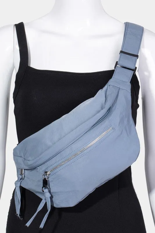 Multi Pocket Nylon Crossbody Bag