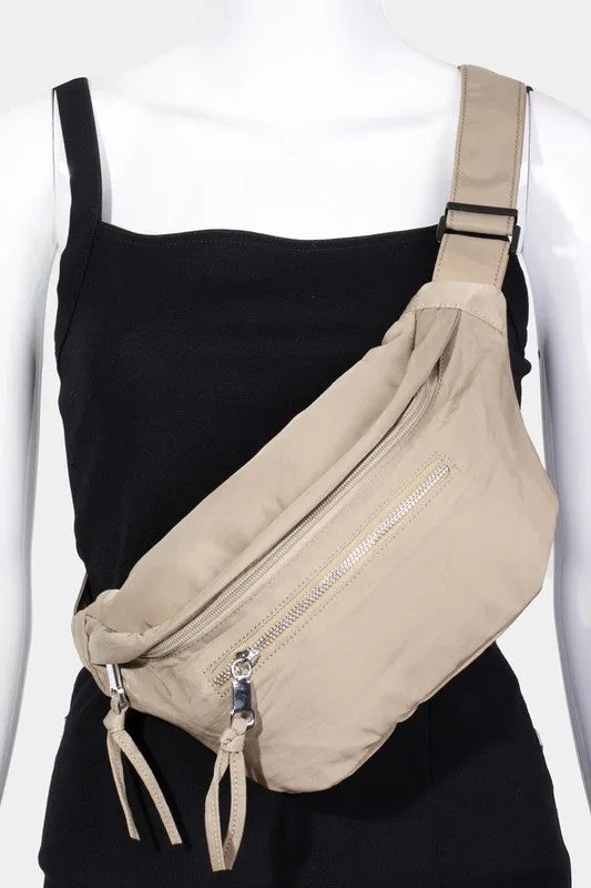 Multi Pocket Nylon Crossbody Bag