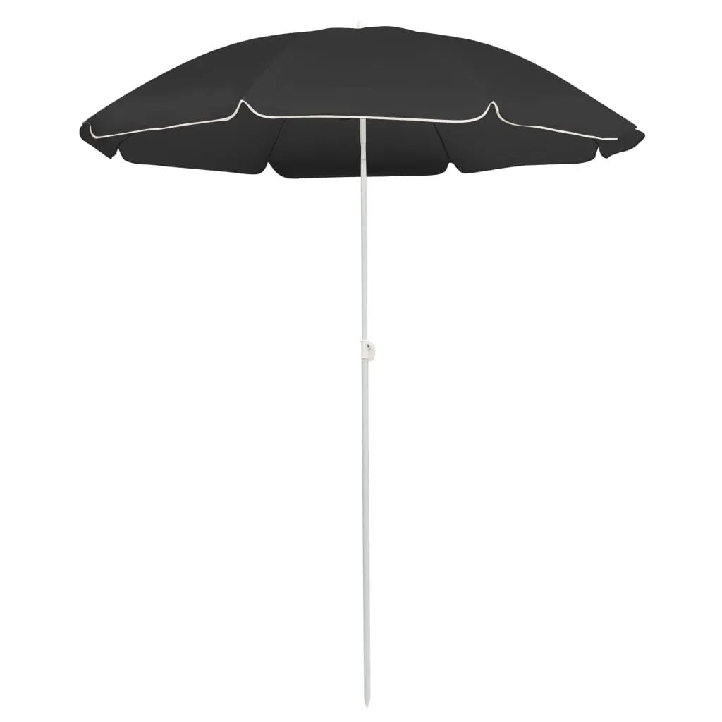 Outdoor Parasol  with Steel Pole Anthracite 180 cm