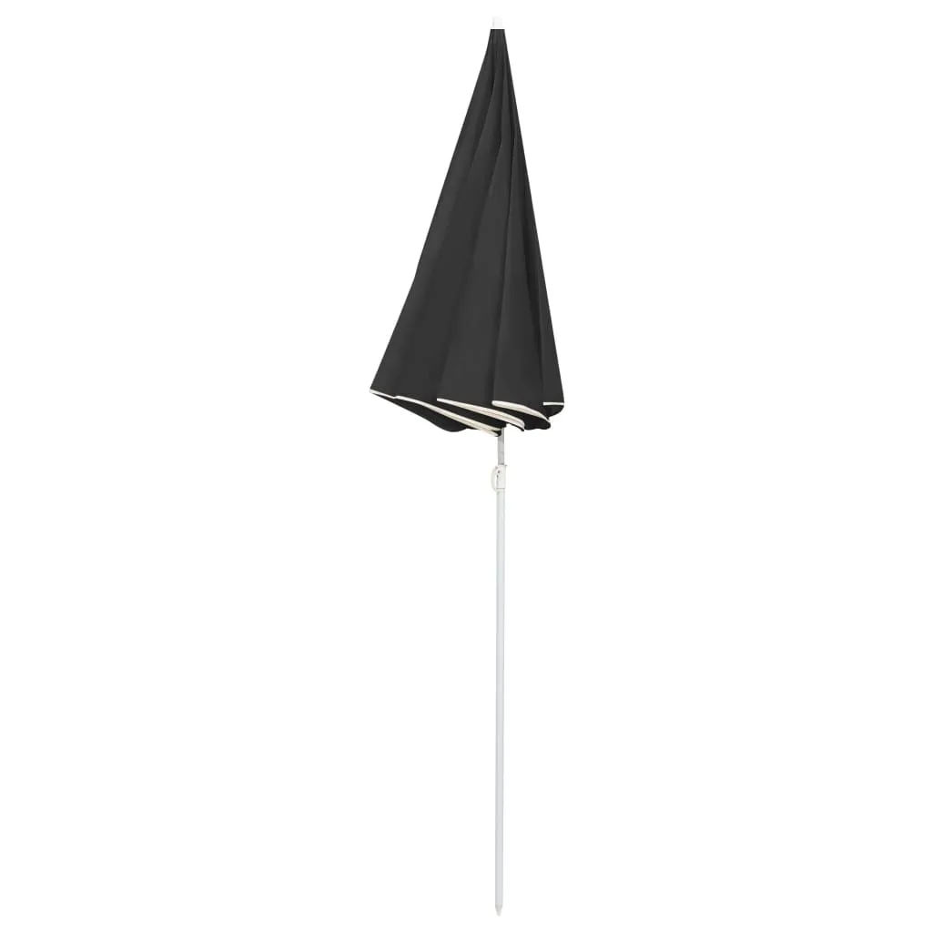 Outdoor Parasol  with Steel Pole Anthracite 180 cm