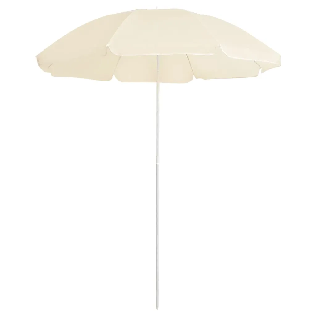 Outdoor Parasol  with Steel Pole Sand 180 cm