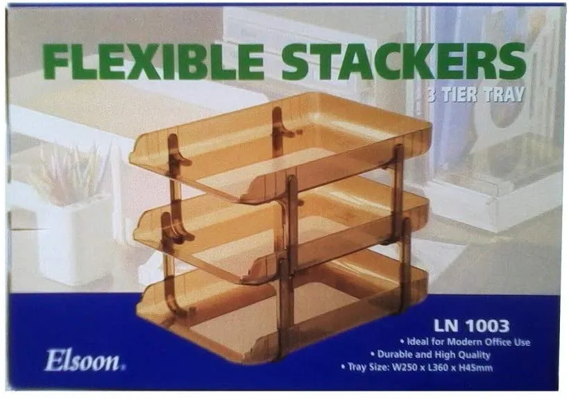 Paper Tray 3-Tier Elsoon plastic - LN1003