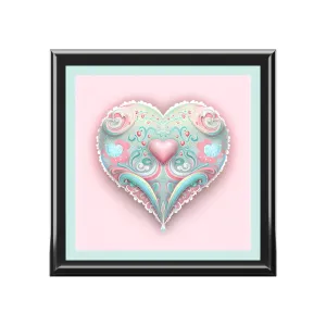 Pastel Heart Design Jewelry Box