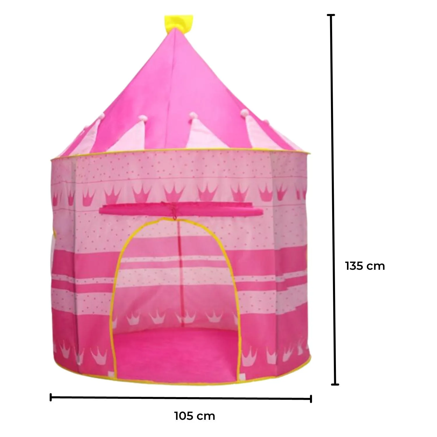 Pink Kids Tent with Breathable Mesh & Poles - Gominimo